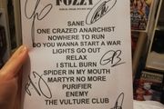 Chris Jericho Fozzy Setlist Autograph