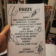 Chris Jericho Fozzy Setlist Autograph