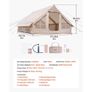 Inflatable Tents for Camping, 5-8 Person Easy Setup Blow up Tent with Hand Pump, 300D Oxford Glamping Tent with Stove Jack 2 Doors & 4 Mesh Windows, Storage Bag Included for Easy Taking Image 3