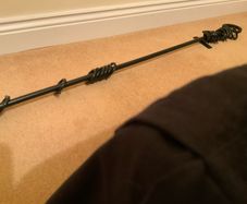 Metal curtain pole