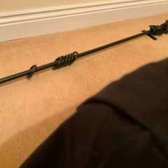 Metal curtain pole