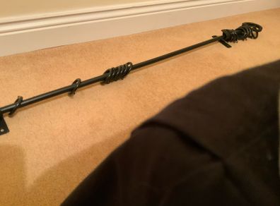 Metal curtain pole