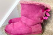 UGG Bailey Bow Pink Boots UK7.5