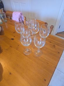 7 wine glasses