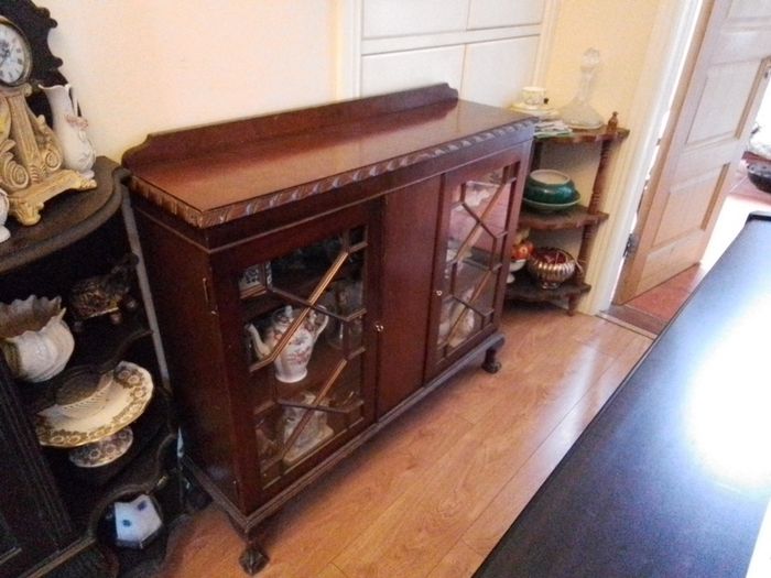 Edwardian Two Door Glazed Display/Book Cabinet