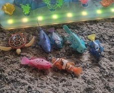 Robo alive aquarium and robo fish assortment