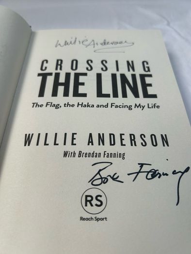 SIGNED Crossing The Line by Willie Anderson Ulster & Ireland Rugby Legend