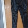 Primark  Faux Leather  Black Trousers. .  S.M -12/14.   B.N.W.T. Image 4