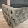 Coffee table 83x63x45cm velvet with glass Image 8