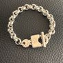 Silver Plated Padlock Bracelet Image 2