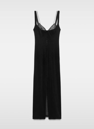 Zara black velvet dress