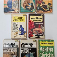 Vintage Agatha Christie Books x 8 - Vintage Crime Thriller Paperback Books - Poirot - Miss Marple