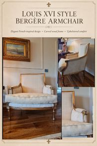 Louis XVI Style Bergere Armchair - Reupholstered