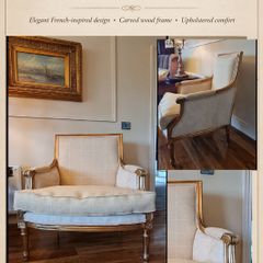 Louis XVI Style Bergere Armchair - Reupholstered