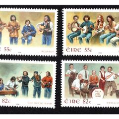 2008 Ireland Irish Music Commemorative Stamps (featuring Panxty; De Dannan; The Bothy Band and The Tula Ceili Band) Mint Never Hinged (MNH)