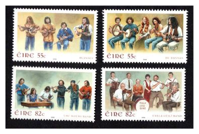 2008 Ireland Irish Music Commemorative Stamps (featuring Panxty; De Dannan; The Bothy Band and The Tula Ceili Band) Mint Never Hinged (MNH)