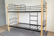 Sturdy Wooden &amp; Metal Bunk Bed