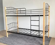 Sturdy Wooden & Metal Bunk Bed