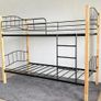 Strong Wooden & Metal Bunk Bed  2 Single Beds Image 3
