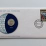 Greece 1976 Vintage Coin Stamp cover BUNC Image 2
