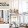 Linen Look Voile Curtains White, Semi Transparent Eyelet Sheer Curtains, Voile Curtains for Living Room, 229x140cm Height x Width 2 Panels Image 5