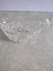 Crystal sauce gravy boat no stamp.