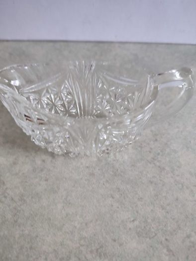 Crystal sauce gravy boat no stamp.