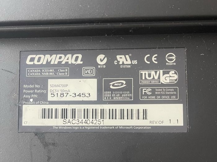 Compaq keyboard