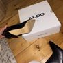 Black 4inch leather heeled boots Image 5