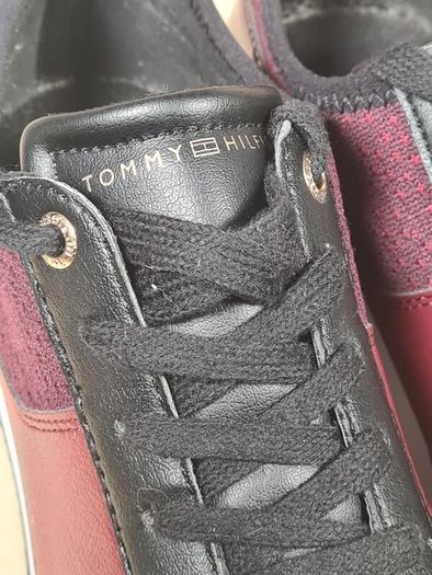 Women's Tommy Hilfiger City Iconic Knitted Trainers  Runners Purple Burgundy Size Uk 5 Eu 38