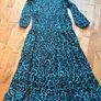 Green animal print maxi dress S/M Image 2