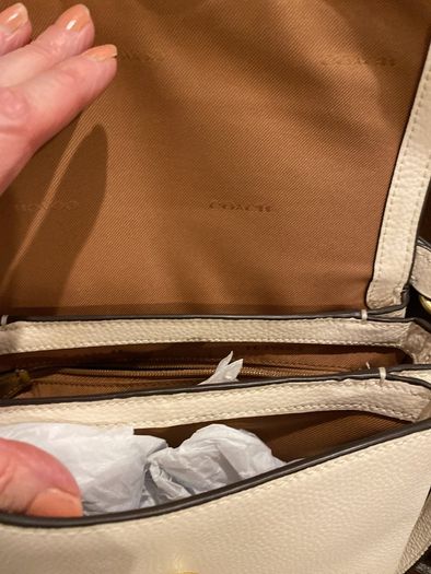 Cream leather Coach bag