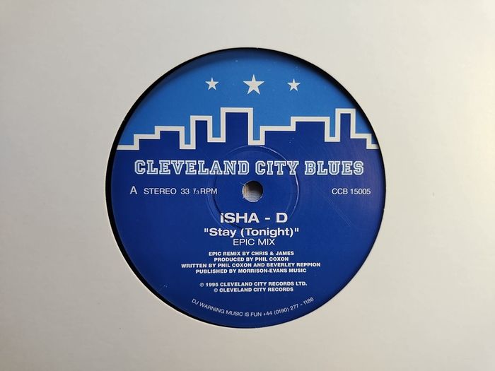 Isha-D - Stay (Tonight) - Cleveland City Blues - ORIGINAL '96 Pressing! QUALITY 90s Oldschool HOUSE!