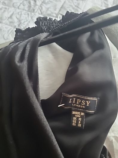 Lipsy Black Halter Pleated High Neck Midi Dress