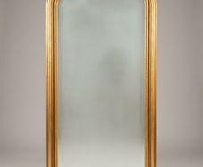 Tall Freestanding French Style Arched Giltwood Mirror