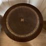 Vintage Leather-topped Drum Table Image 2