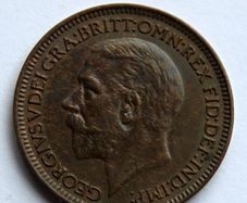 1935 George V Farthing Unc Key Date