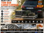 Galvanised Tow Bar Cargo Carrier with Quick Release 89kg Payload and ECE Approval