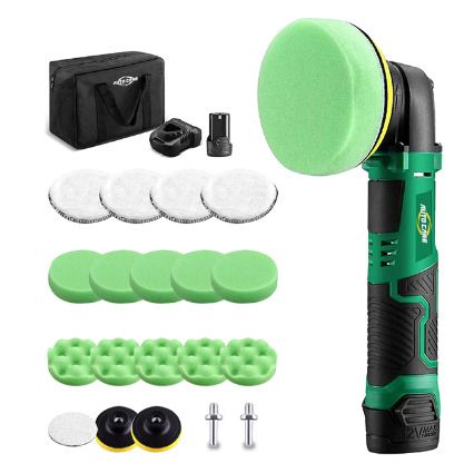 BRAND NEW Cordless Mini Polisher Car Polishing Machine 3000rpm 12V Electric Adjustment Speed Auto Detailing Tool with 2 battery set