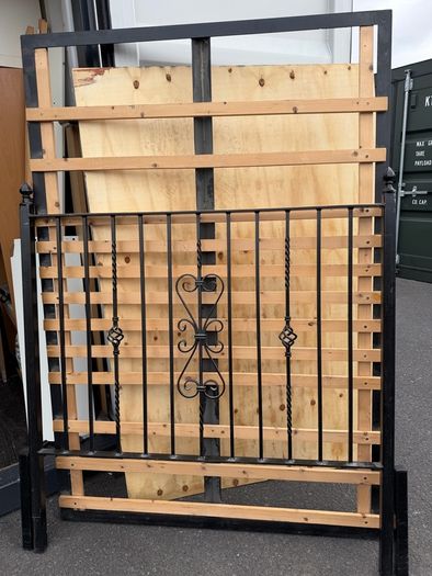 iron double bed frame