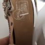 KMB Vienna Ladies Silver irredesant leather peep toe sling back sandals Eu 39 Uk 6 Image 5
