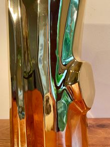 Polspotten Gold Log Porcelain Vase, Netherlands