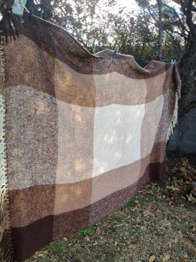 Vintage Wool/Mohair Blanket