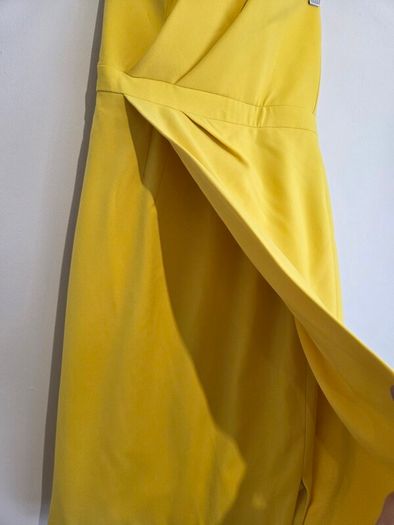 House of CB Yellow Uma Strapless Mini Dress Size S