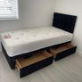 Brand New 3ft Single Divan Beds With Optional Drawers And Tufted Memory Foam Mattresses Instock. Multiple Headboard Designs Available Image 7