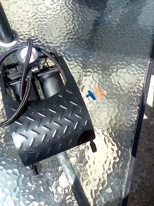 foot pump double barell