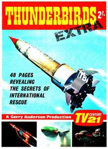 Tv Century 21 Thunderbirds Extra -1966-rare -(unfolded)-city Magazines