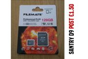 Filemate 128G Class 10 MicroSD Card with SD Adapter - 128GB