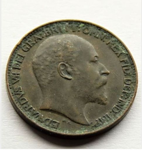 1904 farthing 122 years old Edwardian era bronze coin