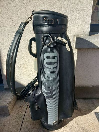 A selection of golf bags